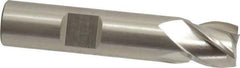 Cleveland - 1/2", 1/2" LOC, 1/2" Shank Diam, 2-1/2" OAL, 4 Flute, Powdered Metal Square End Mill - Single End, Uncoated, Spiral Flute, 37° Helix, Centercutting, Right Hand Cut, Right Hand Flute, Series PM-4 - Benchmark Tooling
