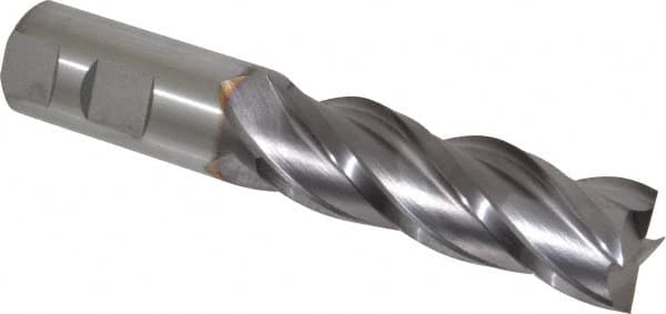 Cleveland - 1", 50.8mm LOC, 1" Shank Diam, 5-1/2" OAL, 4 Flute, Powdered Metal Square End Mill - Benchmark Tooling