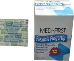 Medique - Fingertip Bandage Self-Adhesive Bandage - Blue, Woven Fabric Bandage, Metal Detectable - Benchmark Tooling