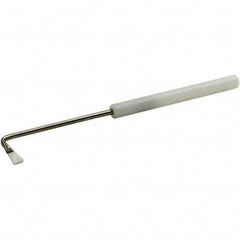 Brush Research Mfg. - 2" Angled Nylon Angular Brush - 1/32" Bristle Length, 2-1/2" Plastic Dowel Handle - Benchmark Tooling