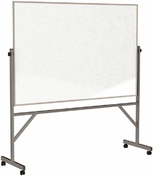 Ghent - 78" High x 77" Wide Reversible Dry Erase Board - Porcelain, 20" Deep, Includes Eraser & 4 Markers - Benchmark Tooling