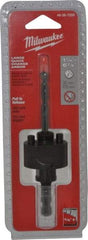 Milwaukee Tool - 1-1/4 to 6" Tool Diam Compatibility, Straight Shank, Steel Integral Pilot Drill, Hole Cutting Tool Arbor - 3/8" Min Chuck, Quick-Change Attachment, For Hole Saws - Benchmark Tooling