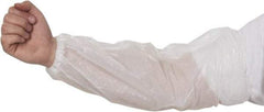 PRO-SAFE - Size L, White Polypropylene Disposable Sleeve - 18" Long Sleeve, Elastic Opening at Both Ends - Benchmark Tooling