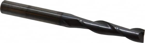 OSG - 3/8", 1-3/4" LOC, 3/8" Shank Diam, 4" OAL, 2 Flute, Solid Carbide Square End Mill - Single End, TiCN Finish, Spiral Flute, 30° Helix, Centercutting, Right Hand Cut, Right Hand Flute, Series 482 - Benchmark Tooling