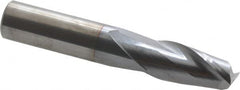 OSG - 1/2", 1" LOC, 1/2" Shank Diam, 3" OAL, 2 Flute, Solid Carbide Square End Mill - Single End, TiCN Finish, Spiral Flute, 30° Helix, Centercutting, Right Hand Cut, Right Hand Flute, Series 402 - Benchmark Tooling