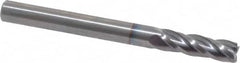 OSG - 3/16", 5/8" LOC, 3/16" Shank Diam, 2" OAL, 4 Flute, Solid Carbide Square End Mill - Single End, TiCN Finish, Spiral Flute, 30° Helix, Centercutting, Right Hand Cut, Right Hand Flute, Series 404 - Benchmark Tooling