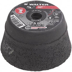 WALTER Surface Technologies - 4" Diam, Surface Grinding Wheel - Aluminum Oxide/Silicon Carbide Blend, Type 11, 9,100 Max RPM, Resinoid Bond - Benchmark Tooling