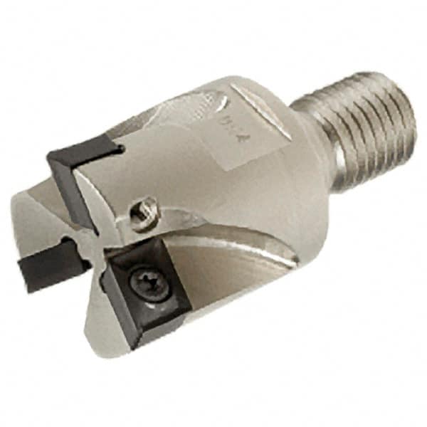 Iscar - 32mm Cut Diam, 9mm Max Depth of Cut, 35mm OAL, Indexable Square Shoulder End Mill - XCMT 120408TR Inserts, M16 Modular Connection, Series FlexFit, IscarPlunger - Benchmark Tooling