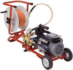 Ridgid - Electric Jet Battery Drain Cleaning Machine - For 1-1/4" to 4" Pipe, 3/16" x 100' Cable - Benchmark Tooling