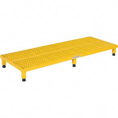 Vestil - 5" High x 24" Wide x 60" Deep, Yellow Step Stand - Steel, 500 Lb Capacity - Benchmark Tooling