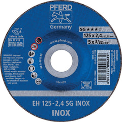 PFERD - Depressed-Center Wheels; Hole Size (Inch): 7/8 ; Connector Type: Arbor ; Wheel Type Number: Type 27 ; Abrasive Material: Aluminum Oxide ; Maximum RPM: 12200.000 ; Grit: 46 - Exact Industrial Supply