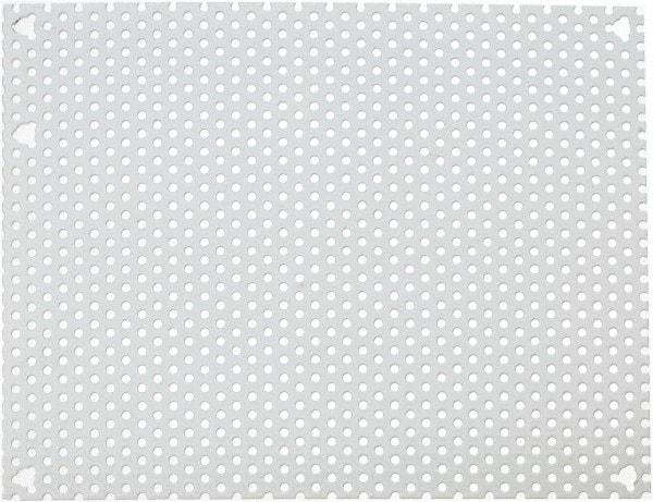 Cooper B-Line - 6-7/8" OAW x 8-7/8" OAH Powder Coat Finish Electrical Enclosure Perforated Panel - 10" x 8" Box, 16 Gauge Steel, Use with 1084-12CHC/1084-12CHCS/1086-12CHC - Benchmark Tooling