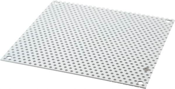 Cooper B-Line - 6-7/8" OAW x 6-7/8" OAH Powder Coat Finish Electrical Enclosure Perforated Panel - 8" x 8" Box, 16 Gauge Steel, Use with 884-12CHC/886-12CHC - Benchmark Tooling