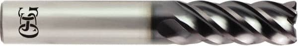 OSG - 1/2", 5 Flute, Solid Carbide, 0.03" Corner Radius End Mill - 3-1/2" OAL, 1-1/4" LOC - Benchmark Tooling