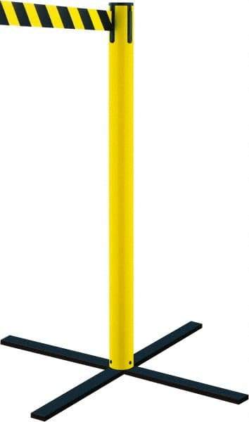 Tensator - 38" High Aluminum Pedestrian Stowaway Post - 7-1/2' Long Rope - Benchmark Tooling