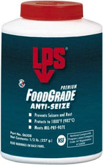 LPS - 0.5 Lb Brush Top Food Grade Anti-Seize Lubricant - Metal Free, -1,800°F, Opaque Off-White, Food Grade - Benchmark Tooling