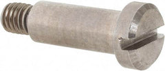 Made in USA - 1/4" Shoulder Diam x 5/8" Shoulder Length, #10-32 UNF, Slotted Shoulder Screw - 300, 18-8 Stainless Steel, Uncoated, 3/8" Head Diam - Benchmark Tooling