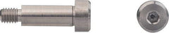 Made in USA - 1/4" Shoulder Diam x 1-1/2" Shoulder Length, #10-32 UNF, Hex Socket Shoulder Screw - 303 Stainless Steel, Passivated Finish, 3/8" Head Diam - Benchmark Tooling
