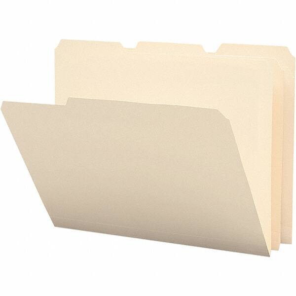 SMEAD - 11-5/8 x 9-1/2", Letter Size, Manila, File Folders with Top Tab - Assorted Tab Cut Location - Benchmark Tooling