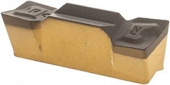 Iscar - 6004HFPR Grade IC8250, 6mm Cutting Width Carbide Grooving Insert - 3mm Max Depth of Cut, Right Hand, 0.4mm Corner Radius, TiCN/Al2O3/TiN Finish - Benchmark Tooling