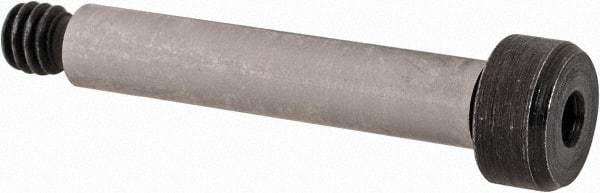Made in USA - 3/16" Shoulder Diam x 1" Shoulder Length, #8-32 UNC, Hex Socket Precision Shoulder Screw - 4140 Alloy Steel, Black Oxide Finish, 5/32" Head Height x 5/16" Head Diam - Benchmark Tooling