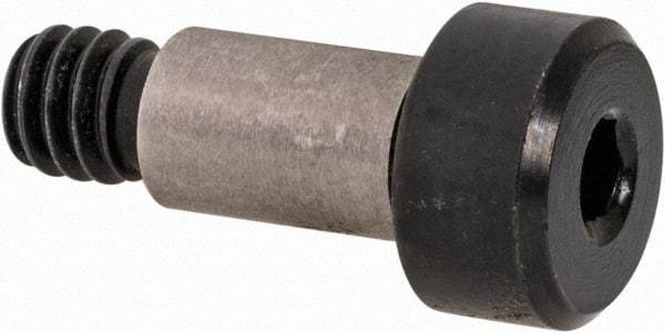 Made in USA - 3/16" Shoulder Diam x 5/16" Shoulder Length, #8-32 UNC, Hex Socket Precision Shoulder Screw - 4140 Alloy Steel, Black Oxide Finish, 5/32" Head Height x 5/16" Head Diam - Benchmark Tooling