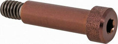 Made in USA - 5/16" Shoulder Diam x 1" Shoulder Length, 1/4-20 UNC, Hex Socket Shoulder Screw - 300 Stainless Steel, TICN Finish, 7/16" Head Diam - Benchmark Tooling
