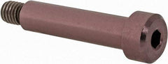 Made in USA - 1/4" Shoulder Diam x 1" Shoulder Length, #10-32 UNF, Hex Socket Shoulder Screw - 300 Stainless Steel, TICN Finish, 3/8" Head Diam - Benchmark Tooling