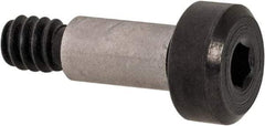 Made in USA - 5/32" Shoulder Diam x 5/16" Shoulder Length, #6-32 UNC, Hex Socket Precision Shoulder Screw - 4140 Alloy Steel, Black Oxide Finish, 9/32" Head Diam - Benchmark Tooling