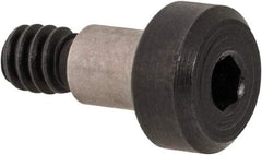 Made in USA - 5/32" Shoulder Diam x 3/16" Shoulder Length, #6-32 UNC, Hex Socket Precision Shoulder Screw - 4140 Alloy Steel, Black Oxide Finish, 9/32" Head Diam - Benchmark Tooling