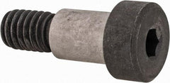Made in USA - 3/8" Shoulder Diam x 1/2" Shoulder Length, 5/16-18 UNC, Hex Socket Precision Shoulder Screw - 4140 Alloy Steel, Black Oxide Finish, 1/4" Head Height x 9/16" Head Diam - Benchmark Tooling