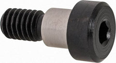 Made in USA - 3/8" Shoulder Diam x 5/16" Shoulder Length, 5/16-18 UNC, Hex Socket Precision Shoulder Screw - 4140 Alloy Steel, Black Oxide Finish, 1/4" Head Height x 9/16" Head Diam - Benchmark Tooling