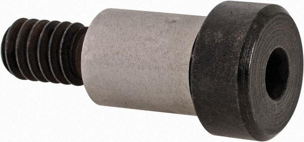 Made in USA - 3/8" Shoulder Diam x 1/2" Shoulder Length, 1/4-20 UNC, Hex Socket Precision Shoulder Screw - 4140 Alloy Steel, Black Oxide Finish, 7/32" Head Height x 1/2" Head Diam - Benchmark Tooling