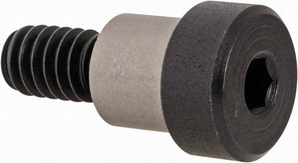 Made in USA - 3/8" Shoulder Diam x 5/16" Shoulder Length, 1/4-20 UNC, Hex Socket Precision Shoulder Screw - 4140 Alloy Steel, Black Oxide Finish, 7/32" Head Height x 1/2" Head Diam - Benchmark Tooling