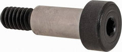 Made in USA - 5/16" Shoulder Diam x 5/8" Shoulder Length, 1/4-20 UNC, Hex Socket Precision Shoulder Screw - 4140 Alloy Steel, Black Oxide Finish, 7/32" Head Height x 1/2" Head Diam - Benchmark Tooling