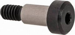 Made in USA - 5/16" Shoulder Diam x 1/2" Shoulder Length, 1/4-20 UNC, Hex Socket Precision Shoulder Screw - 4140 Alloy Steel, Black Oxide Finish, 7/32" Head Height x 1/2" Head Diam - Benchmark Tooling