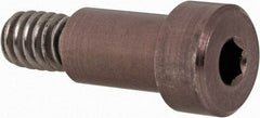 Made in USA - 5/16" Shoulder Diam x 1/2" Shoulder Length, 1/4-20 UNC, Hex Socket Shoulder Screw - 300 Stainless Steel, TICN Finish, 7/16" Head Diam - Benchmark Tooling