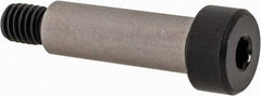 Made in USA - 1/4" Shoulder Diam x 3/4" Shoulder Length, #10-32 UNF, Hex Socket Precision Shoulder Screw - 4140 Alloy Steel, Black Oxide Finish, 3/16" Head Height x 3/8" Head Diam - Benchmark Tooling