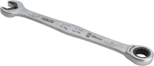 Wera - 11mm 12 Point Combination Wrench - 6-1/2" OAL, Chrome Molybdenum Steel, Satin Finish - Benchmark Tooling