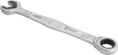 Wera - 19mm 12 Point Combination Wrench - 9-11/16" OAL, Chrome Molybdenum Steel, Satin Finish - Benchmark Tooling