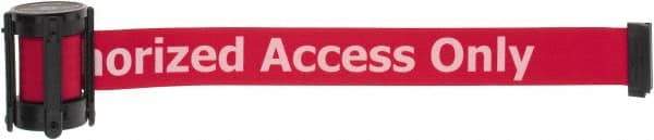 Tensator - 5" High x 90" Long x 2" Wide Barrier Replacement Cassette - Plastic, Black Powder Finish, Red, Use with Tensabarrier - Benchmark Tooling