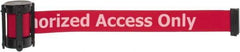 Tensator - 5" High x 90" Long x 2" Wide Barrier Replacement Cassette - Plastic, Black Powder Finish, Red, Use with Tensabarrier - Benchmark Tooling