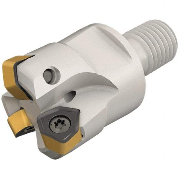 Iscar - 20mm Cut Diam, 0.031" Max Depth, M10 Modular Connection Indexable High-Feed End Mill - Screw Holding Method, H600 WXCU 04 Insert, FF EWX-M-04 Toolholder, Through Coolant - Benchmark Tooling