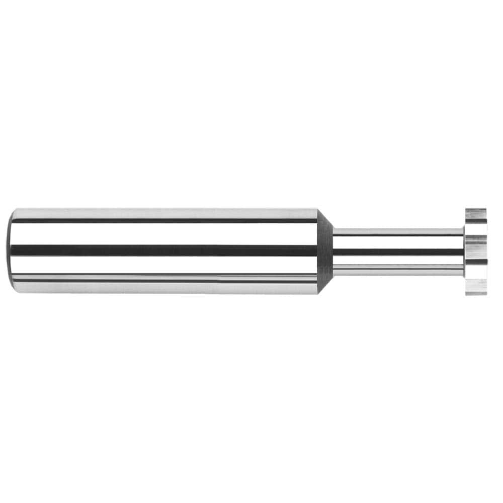 Harvey Tool - 1/4" Cut Diam, 0.5mm Cut Width, 1/4" Shank, Straight-Tooth Woodruff Keyseat Cutter - Exact Industrial Supply