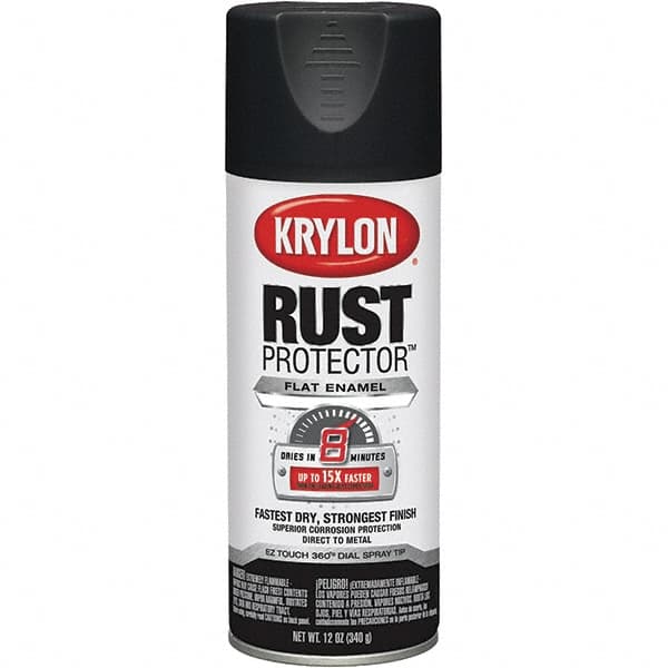 Krylon - 12 oz Black Automotive Heat Resistant Paint - Flat Finish, Comes in Aerosol Can - Benchmark Tooling