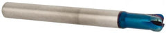Accupro - 1/4", 4 Flute, Single End, Solid Carbide, 1/16" Corner Radius End Mill - 2-1/2" OAL, 0° Helix, Right Hand Flute, 0.1" LOC, Right Hand Cut, 1/2" Extended Reach - Benchmark Tooling