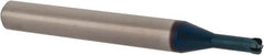 Accupro - 1/8", 4 Flute, Single End, Solid Carbide, 1/32" Corner Radius End Mill - 2-1/4" OAL, 0° Helix, Right Hand Flute, 0.05" LOC, Right Hand Cut, 3/8" Extended Reach - Benchmark Tooling