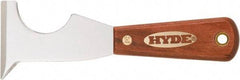 Hyde Tools - Stiff High Carbon Steel Chisel Scraper - 2-1/2" Blade Width x 2-1/2" Blade Length, Hardwood Handle - Benchmark Tooling