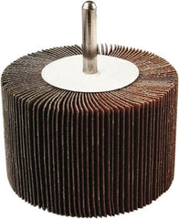 Tru-Maxx - 3" Diam x 2" Face Width, Very Fine Aluminum Oxide Coated Mounted Flap Wheel - 1/4" Shank Mount, 240 Grit, 20,000 Max RPM - Benchmark Tooling
