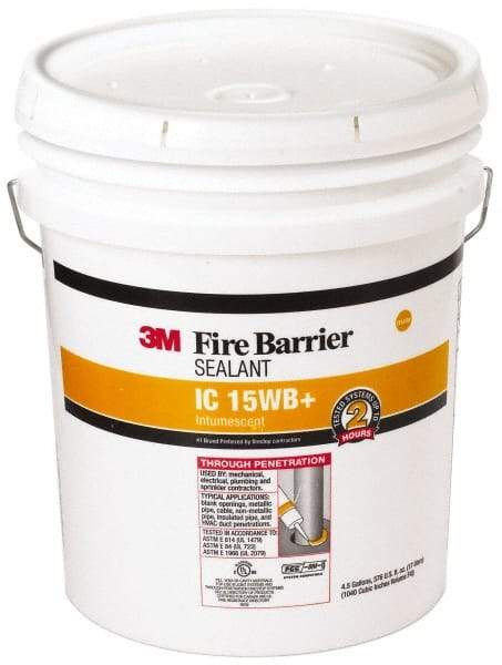 3M - 4.5 Gal Pail Yellow Acrylic & Latex Joint Sealant - -20 to 180°F Operating Temp, 10 min Tack Free Dry Time, Series 15WB - Benchmark Tooling